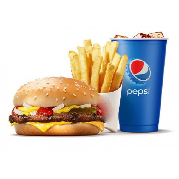 Чизбургер Кинг Комбо M в Бургер Кинг: цена, описание, состав, калории